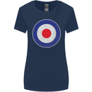 MOD Logo Scooter Biker RAF Royal Air Force Womens Wider Cut T-Shirt Navy Blue