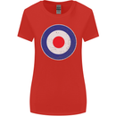 MOD Logo Scooter Biker RAF Royal Air Force Womens Wider Cut T-Shirt Red