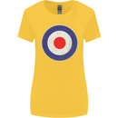MOD Logo Scooter Biker RAF Royal Air Force Womens Wider Cut T-Shirt Yellow
