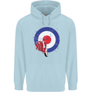 MOD Scooter Motorcycle Motorbike Childrens Kids Hoodie Light Blue