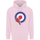 MOD Scooter Motorcycle Motorbike Childrens Kids Hoodie Light Pink