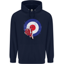 MOD Scooter Motorcycle Motorbike Childrens Kids Hoodie Navy Blue