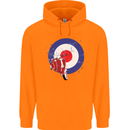 MOD Scooter Motorcycle Motorbike Childrens Kids Hoodie Orange