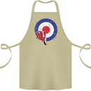 MOD Scooter Motorcycle Motorbike Cotton Apron 100% Organic Khaki