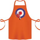 MOD Scooter Motorcycle Motorbike Cotton Apron 100% Organic Orange