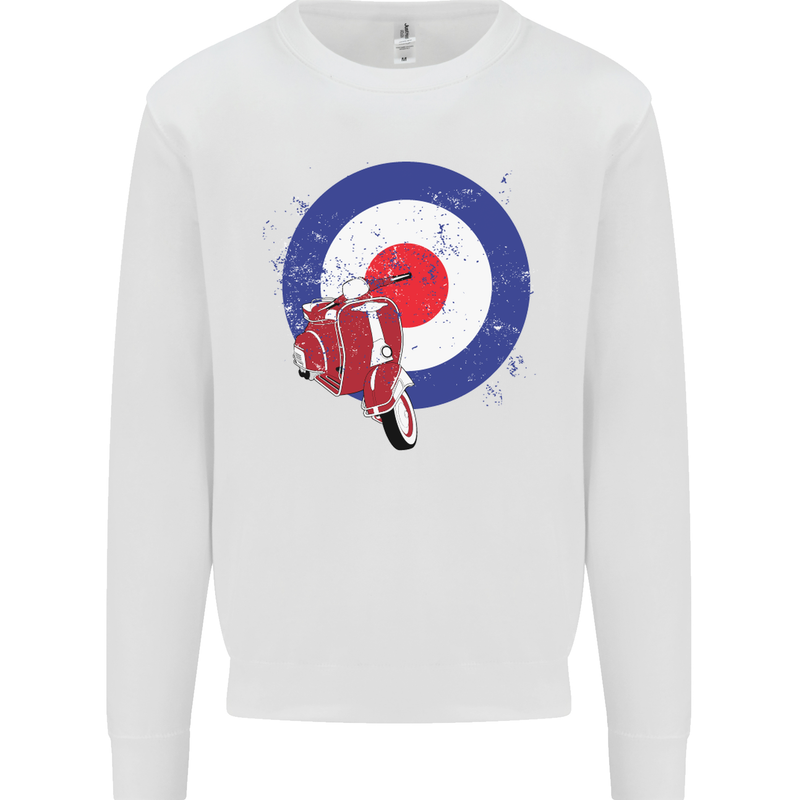 MOD Scooter Motorcycle Motorbike Kids Sweatshirt Jumper White