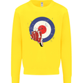 MOD Scooter Motorcycle Motorbike Kids Sweatshirt Jumper Yellow