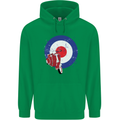 MOD Scooter Motorcycle Motorbike Mens 80% Cotton Hoodie Irish Green