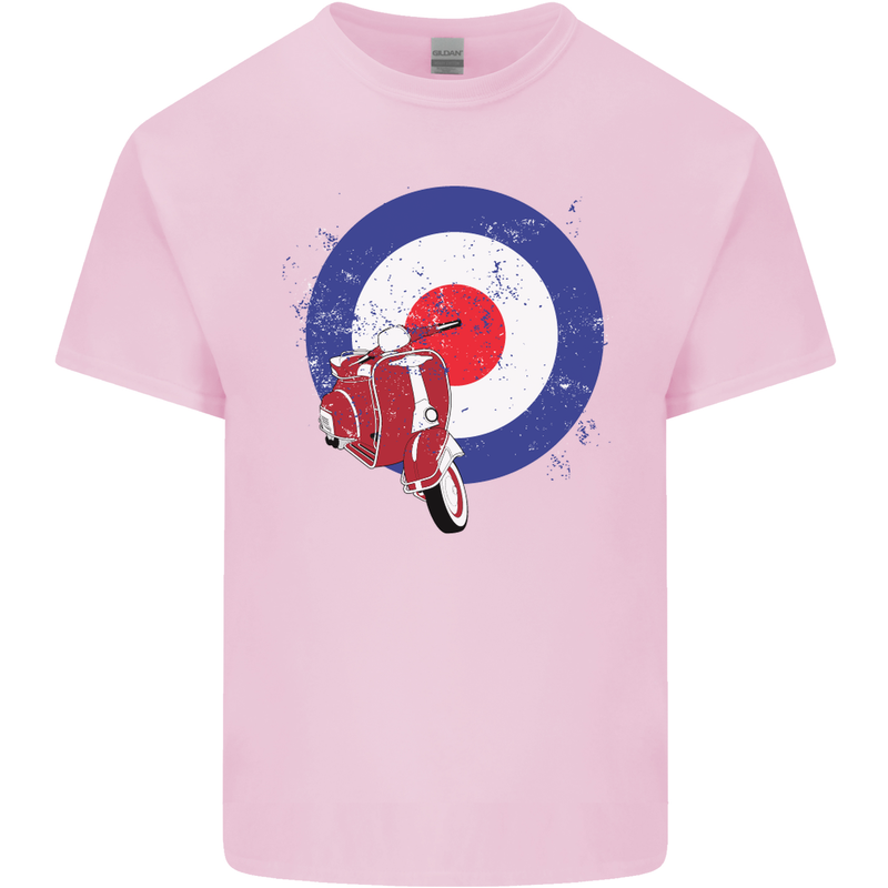 MOD Scooter Motorcycle Motorbike Mens Cotton T-Shirt Tee Top Light Pink