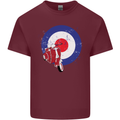 MOD Scooter Motorcycle Motorbike Mens Cotton T-Shirt Tee Top Maroon