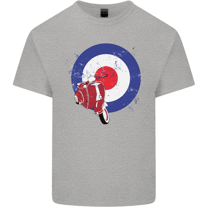 MOD Scooter Motorcycle Motorbike Mens Cotton T-Shirt Tee Top Sports Grey