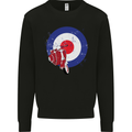MOD Scooter Motorcycle Motorbike Mens Sweatshirt Jumper Black