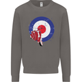 MOD Scooter Motorcycle Motorbike Mens Sweatshirt Jumper Charcoal
