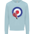 MOD Scooter Motorcycle Motorbike Mens Sweatshirt Jumper Light Blue