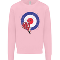 MOD Scooter Motorcycle Motorbike Mens Sweatshirt Jumper Light Pink
