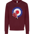 MOD Scooter Motorcycle Motorbike Mens Sweatshirt Jumper Maroon