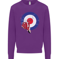 MOD Scooter Motorcycle Motorbike Mens Sweatshirt Jumper Purple