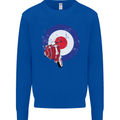 MOD Scooter Motorcycle Motorbike Mens Sweatshirt Jumper Royal Blue