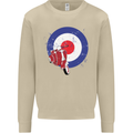 MOD Scooter Motorcycle Motorbike Mens Sweatshirt Jumper Sand