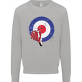 MOD Scooter Motorcycle Motorbike Mens Sweatshirt Jumper Sports Grey