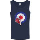 MOD Scooter Motorcycle Motorbike Mens Vest Tank Top Navy Blue