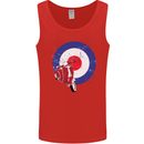 MOD Scooter Motorcycle Motorbike Mens Vest Tank Top Red
