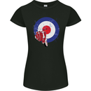 MOD Scooter Motorcycle Motorbike Womens Petite Cut T-Shirt Black