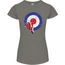 MOD Scooter Motorcycle Motorbike Womens Petite Cut T-Shirt Charcoal