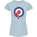 MOD Scooter Motorcycle Motorbike Womens Petite Cut T-Shirt Light Blue