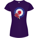 MOD Scooter Motorcycle Motorbike Womens Petite Cut T-Shirt Purple
