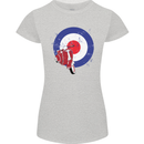 MOD Scooter Motorcycle Motorbike Womens Petite Cut T-Shirt Sports Grey