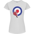 MOD Scooter Motorcycle Motorbike Womens Petite Cut T-Shirt White