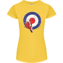 MOD Scooter Motorcycle Motorbike Womens Petite Cut T-Shirt Yellow