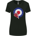 MOD Scooter Motorcycle Motorbike Womens Wider Cut T-Shirt Black