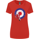 MOD Scooter Motorcycle Motorbike Womens Wider Cut T-Shirt Red