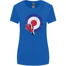 MOD Scooter Motorcycle Motorbike Womens Wider Cut T-Shirt Royal Blue