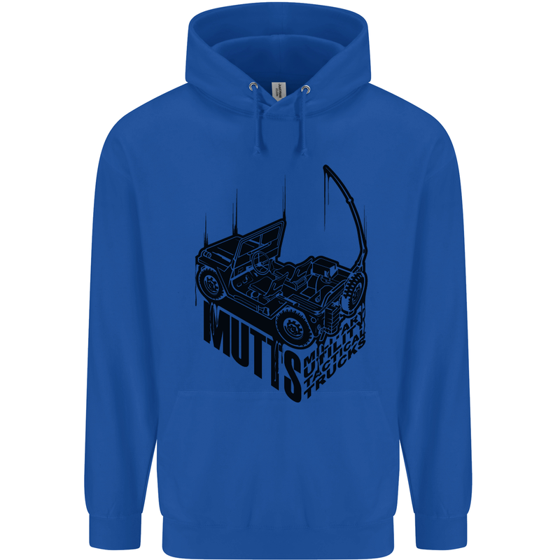 MUTTS Military Utility Tactical Trucks 4x4 Childrens Kids Hoodie Royal Blue