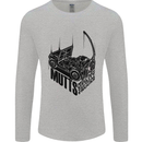 MUTTS Military Utility Tactical Trucks 4x4 Mens Long Sleeve T-Shirt Sports Grey