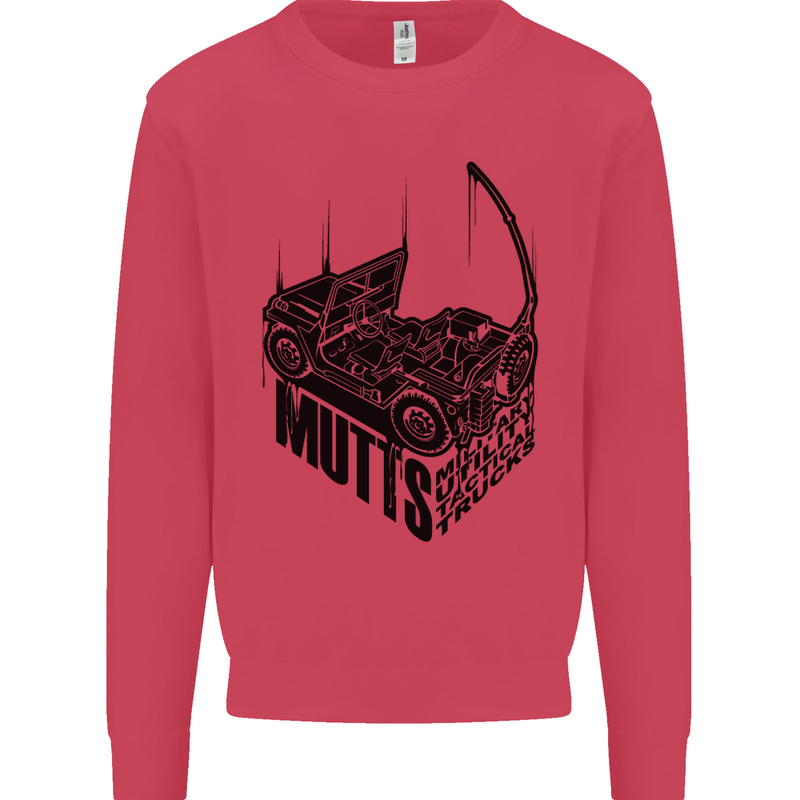MUTTS Military Utility Tactical Trucks 4x4 Mens Sweatshirt Jumper Heliconia