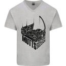 MUTTS Military Utility Tactical Trucks 4x4 Mens V-Neck Cotton T-Shirt Sports Grey