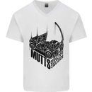 MUTTS Military Utility Tactical Trucks 4x4 Mens V-Neck Cotton T-Shirt White