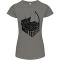 MUTTS Military Utility Tactical Trucks 4x4 Womens Petite Cut T-Shirt Charcoal