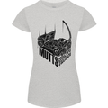MUTTS Military Utility Tactical Trucks 4x4 Womens Petite Cut T-Shirt Sports Grey