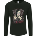 M'a Bike Skull Biker DotD Sugar Motorcycle Mens Long Sleeve T-Shirt Black
