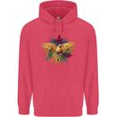Maacaw Parrot In the Jungle Childrens Kids Hoodie Heliconia