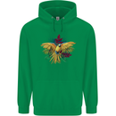 Maacaw Parrot In the Jungle Childrens Kids Hoodie Irish Green