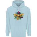 Maacaw Parrot In the Jungle Childrens Kids Hoodie Light Blue