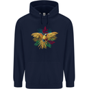 Maacaw Parrot In the Jungle Childrens Kids Hoodie Navy Blue