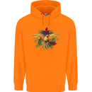 Maacaw Parrot In the Jungle Childrens Kids Hoodie Orange