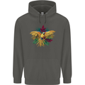 Maacaw Parrot In the Jungle Childrens Kids Hoodie Storm Grey